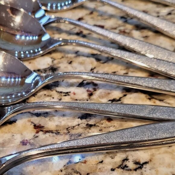 VINTAGE SEARS SILVERWARE FLATWARE SET 49 PIECE FORKS SPOONS KNIVES ETC - Picture 3 of 8